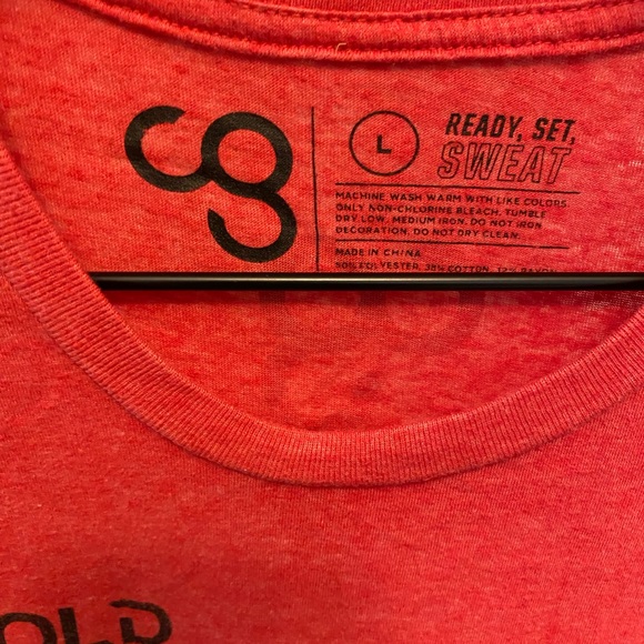 CG Bold Camp Gladiator Red Graphic Tee T Shirt SS L - Picture 6 of 7